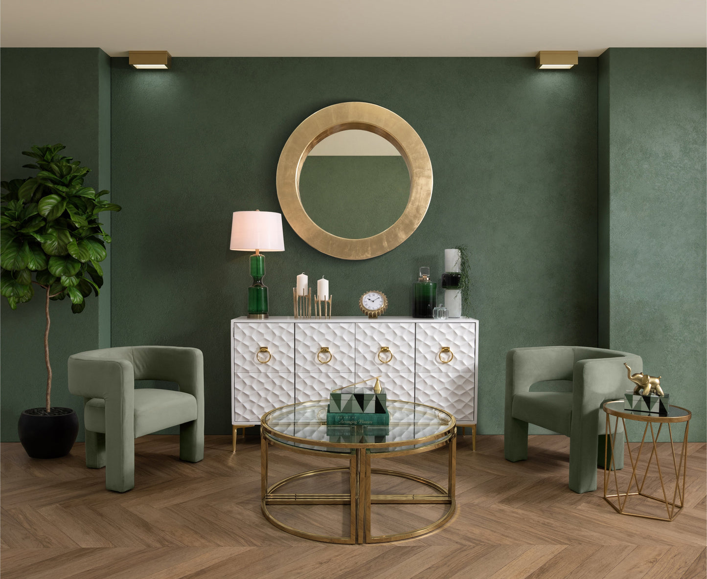 Metal, 8" Gear Table Clock, Gold