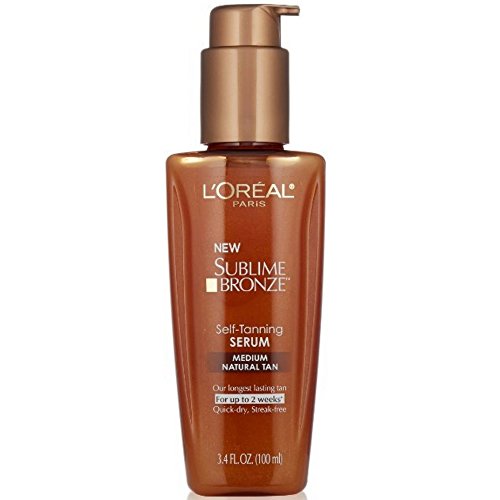 L'Oreal Paris Skincare Sublime Bronze Self-Tanning Serum Medium Natural Tan 3.4 fl. oz.