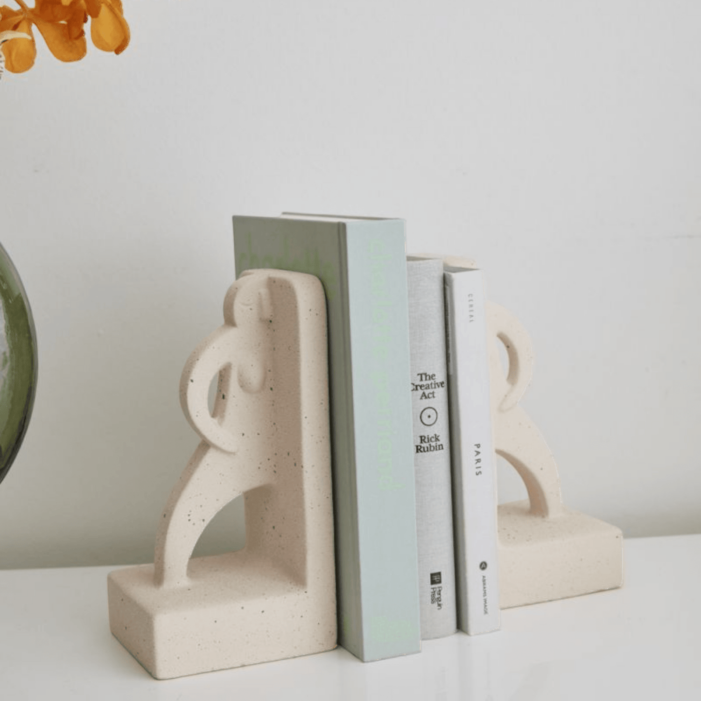 Lyla Speckled Clay Bookend Set