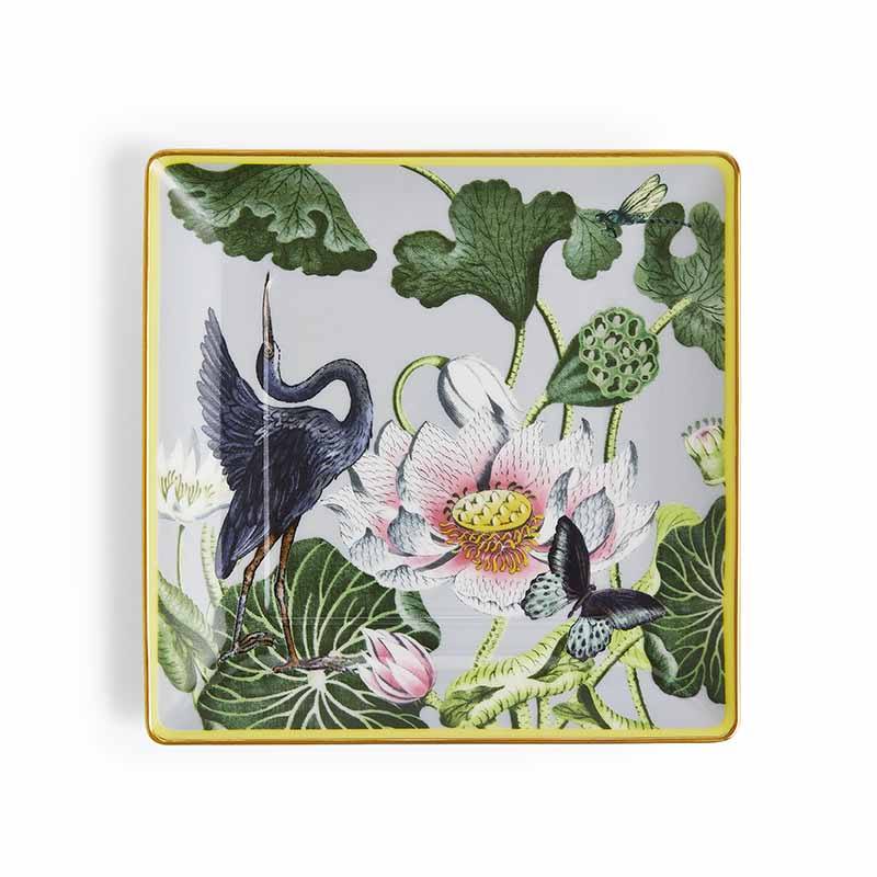 Wonderlust Waterlily Square Tray, 5.75" by Wedgwood