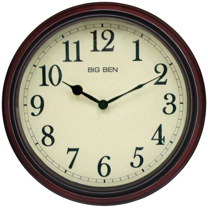 Westclox 73004P Plastic Wall Clock, 15.5"