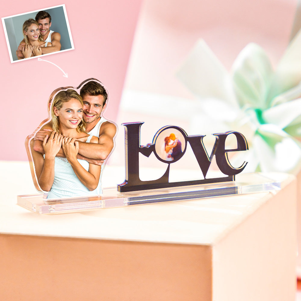 Custom Photo Plaque Love Acrylic Desktop Decoration Gift for Lover
