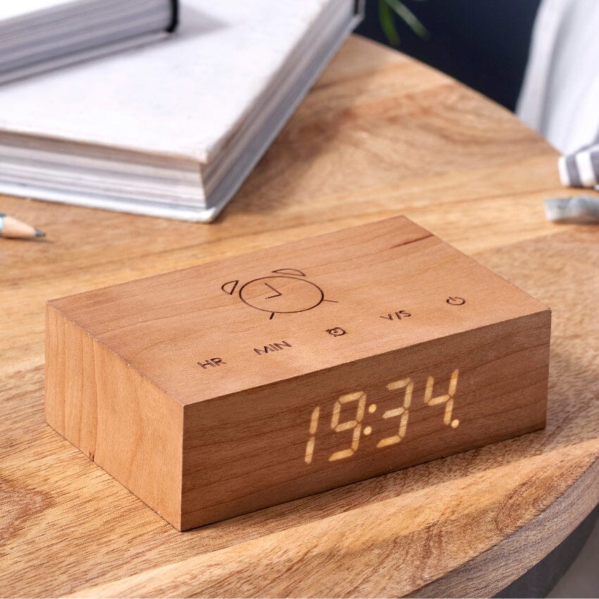 Flip Click Digital Alarm Clock by Gingko Clocks Gingko Cherry