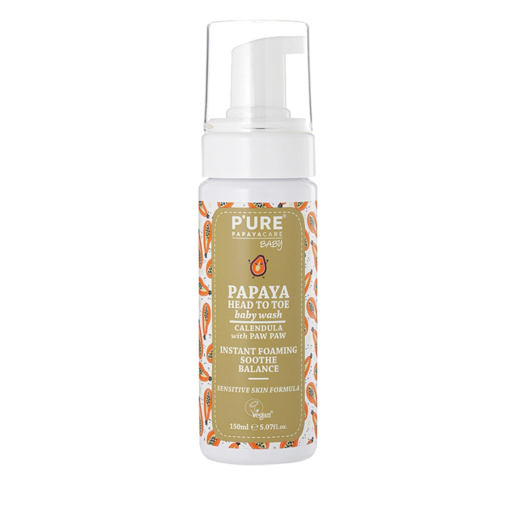 P’URE Papayacare Baby Papaya Head To Toe Baby Wash (Calendula with Paw Paw) 150ml