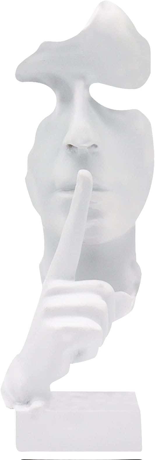 Thinker Statue, Silence is Gold Abstract Art Figurine, Modern Home Resin Sculptures
