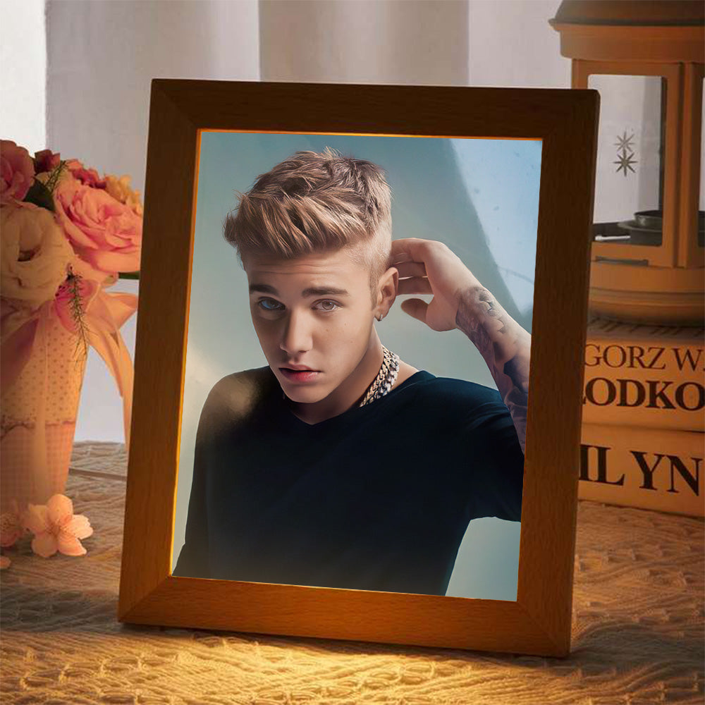 Justin Bieber Lamp Classic Celebrity Night Light Evolution of Justin Bieber by Justin Bieber Lamp