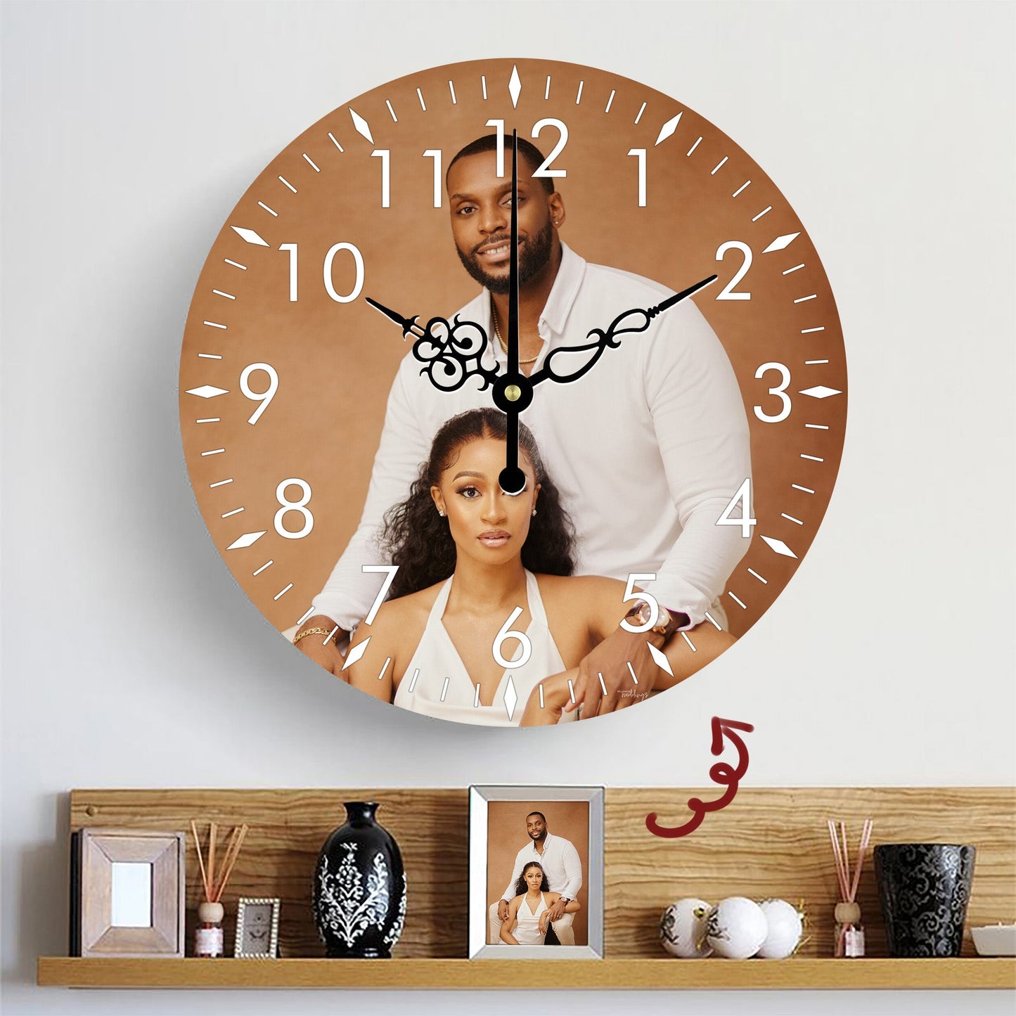 Custom Photo Wall Clock Round Clock For Home Keepsake Gift