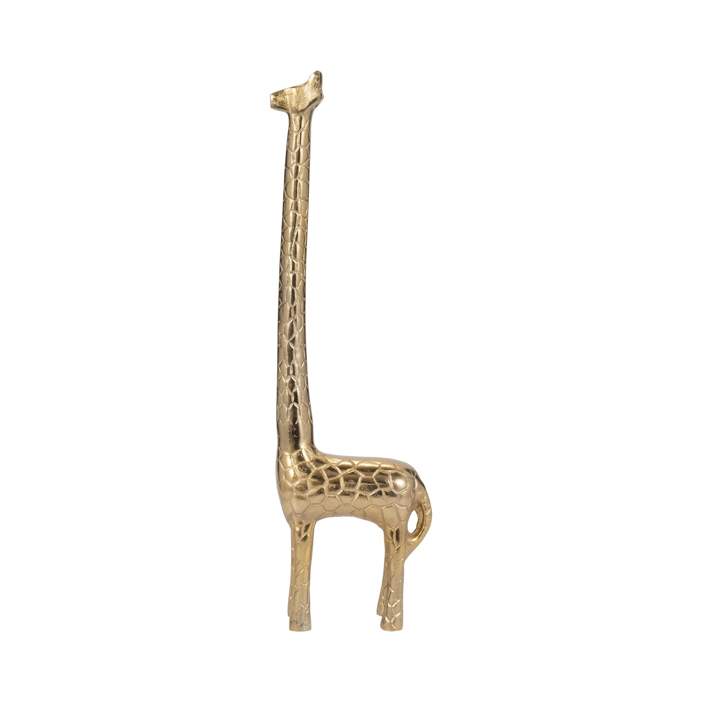Metal, 21" Long Neck Giraffe, Gold