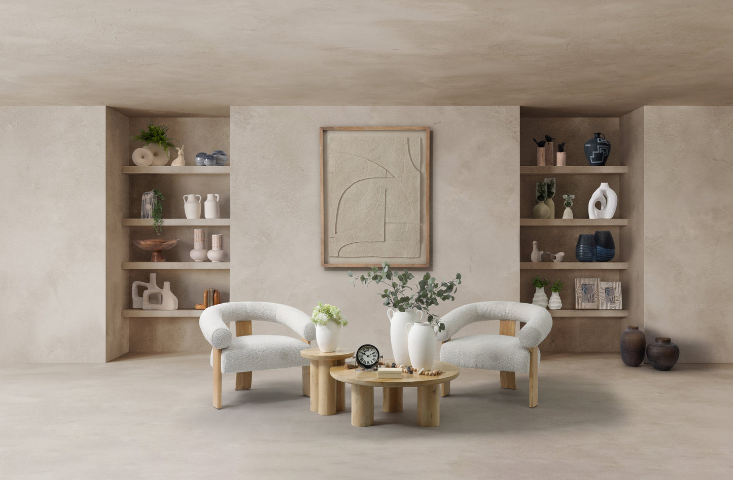 Metal Table Clock 7'' Nickel Black