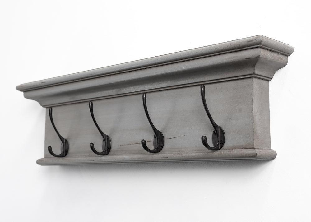 Halifax Grey Brown (Distress) 4 Hook Coat Rack D160K