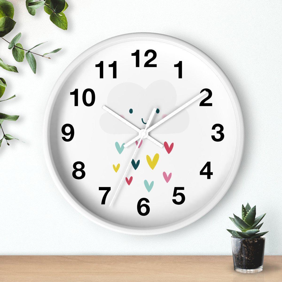 Cloud Wall Clock, Kids Wall Clock Neutral Unisex, Nursery Wall Clock, Childrens Wall Clock, Kids Clock, Kids Wall Decor, Baby Gift, Kids Bedroom Decor