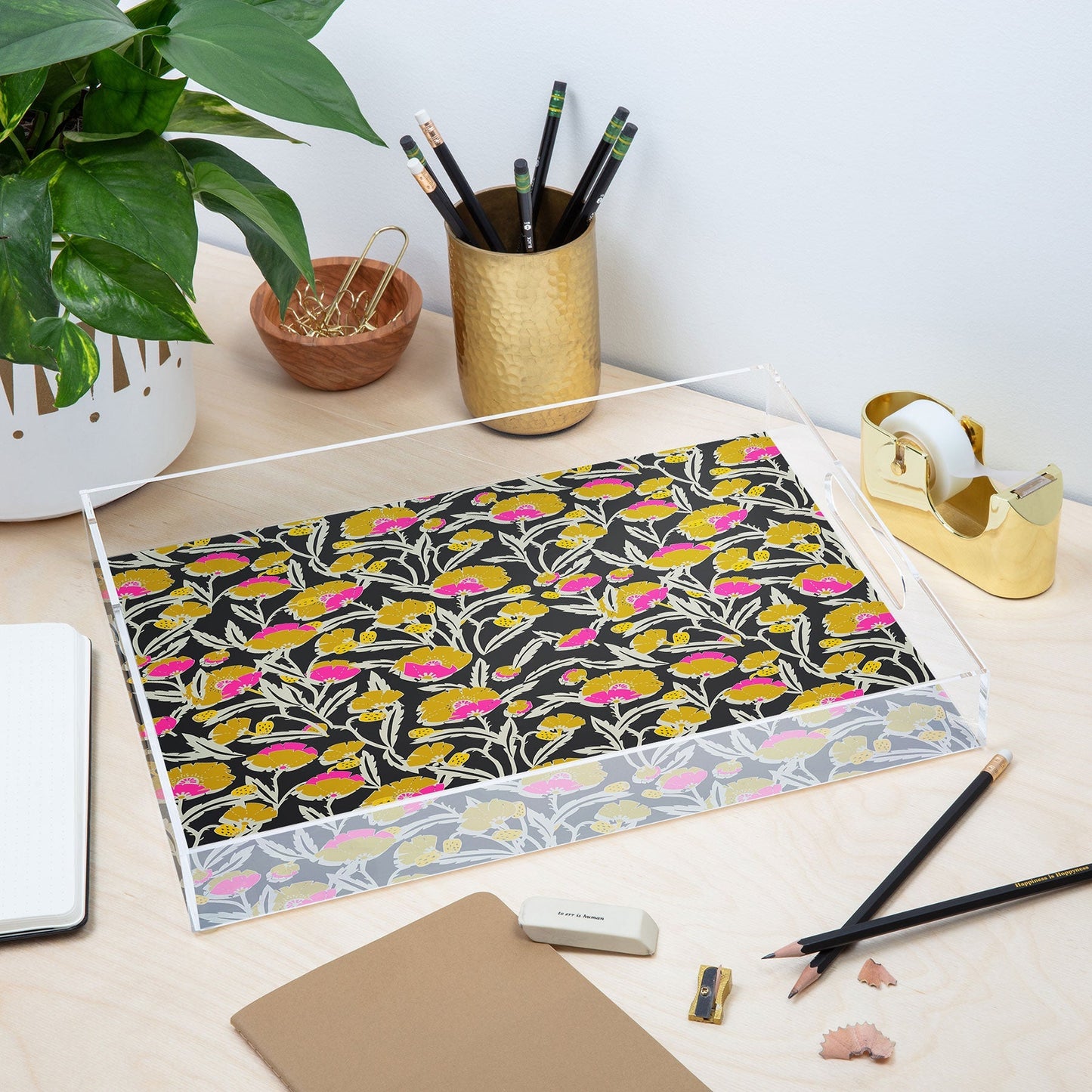 Zebrini Mambo Floral Acrylic Tray (DS) DD