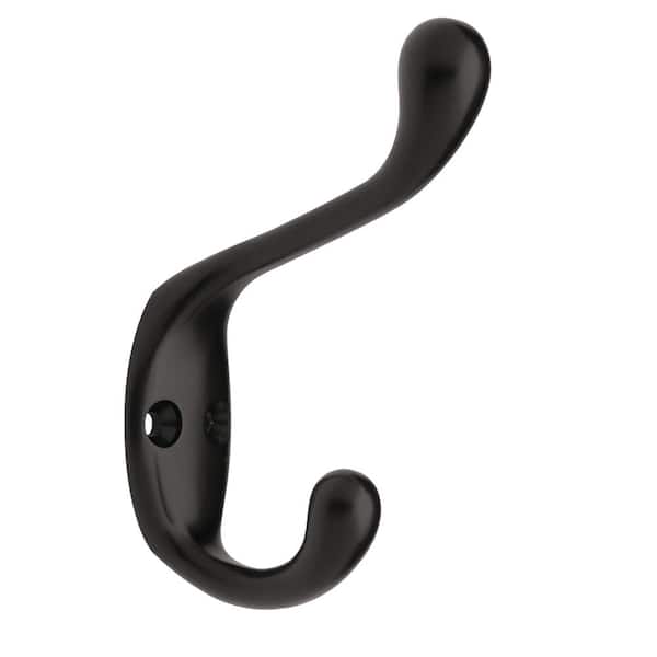 Coat Hooks Wall Mounted Heavy Duty Robes Towels Backpacks Matte Black 15-Pack