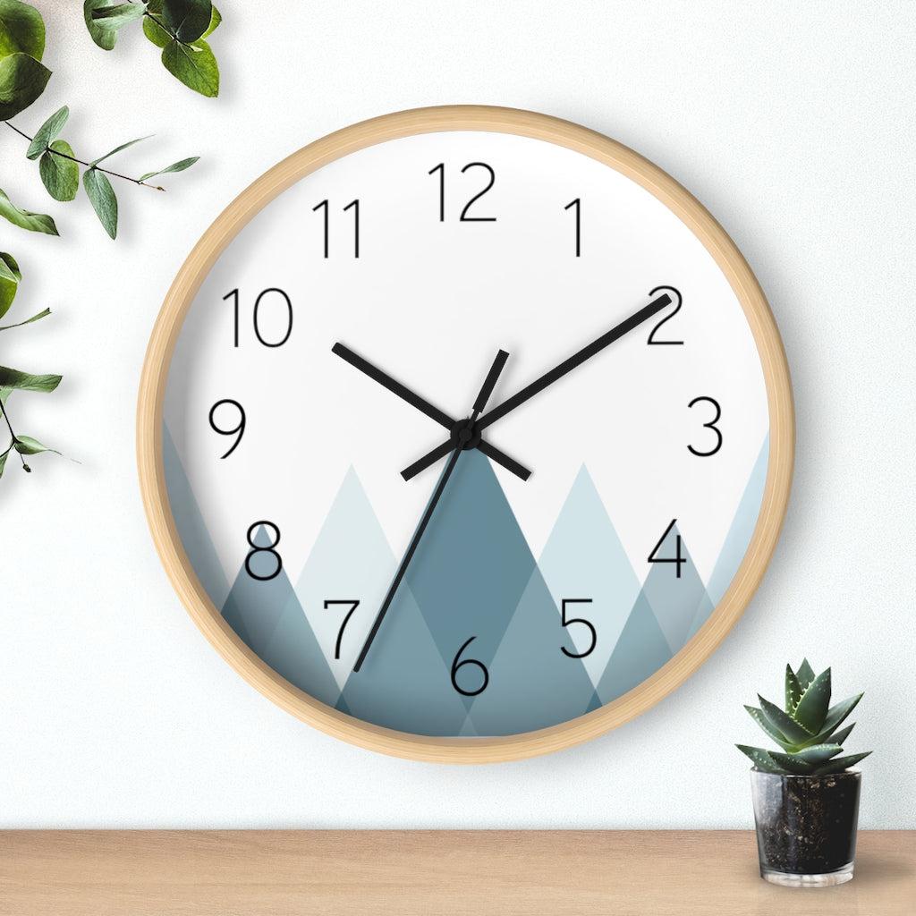 Modern Wall Clock Mountains, Contemporary Wall Clock, Minimalist Wall Clock | Pippa + June