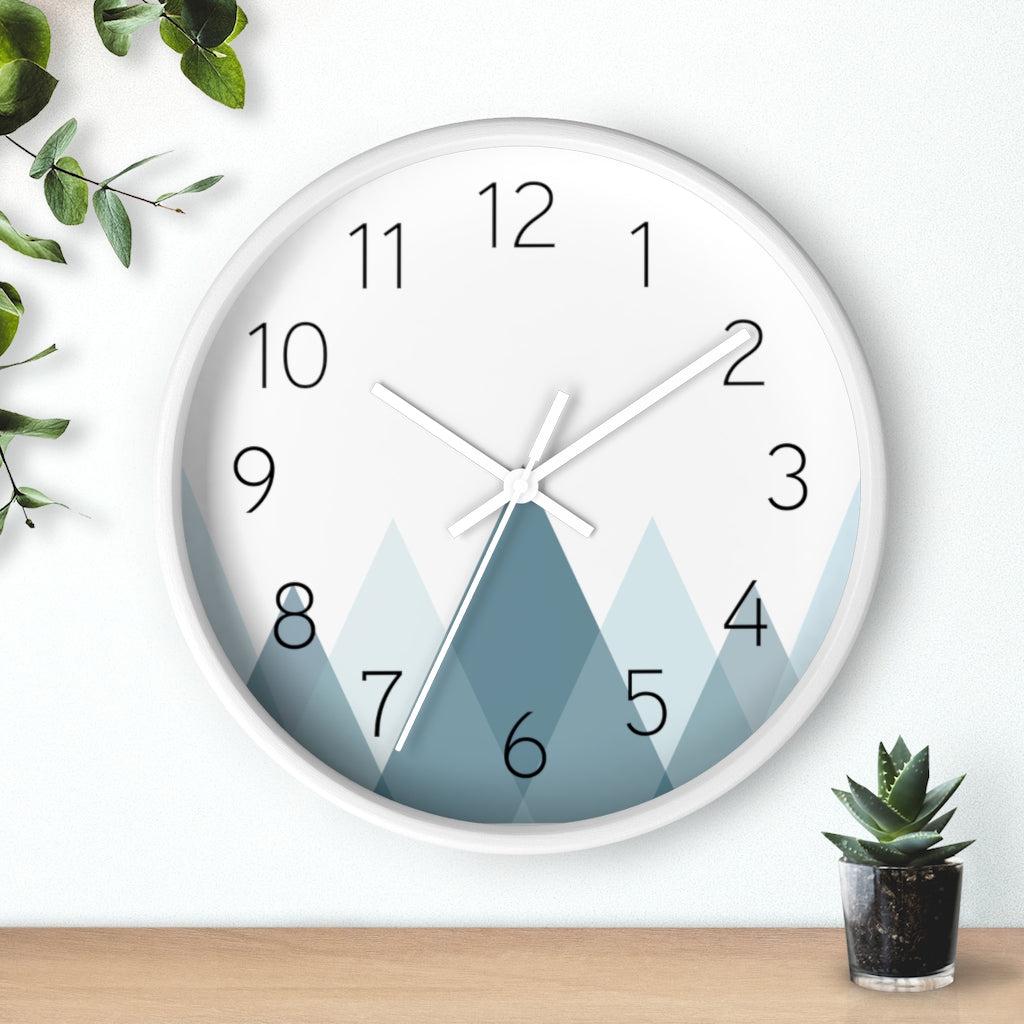 Modern Wall Clock Mountains, Contemporary Wall Clock, Minimalist Wall Clock | Pippa + June