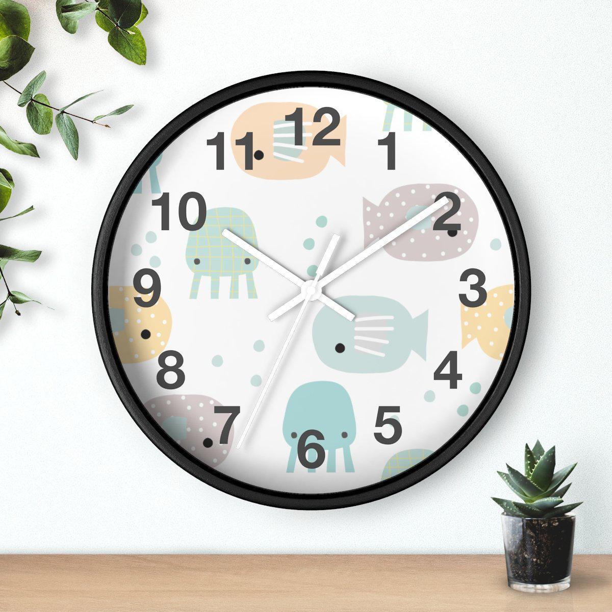 Ocean Wall Clock, Neutral Unisex Kids Wall Clock, Nursery Wall Clock, Childrens Wall Clock, Kids Wall Clock, Unisex Wall Decor, Kids Decor