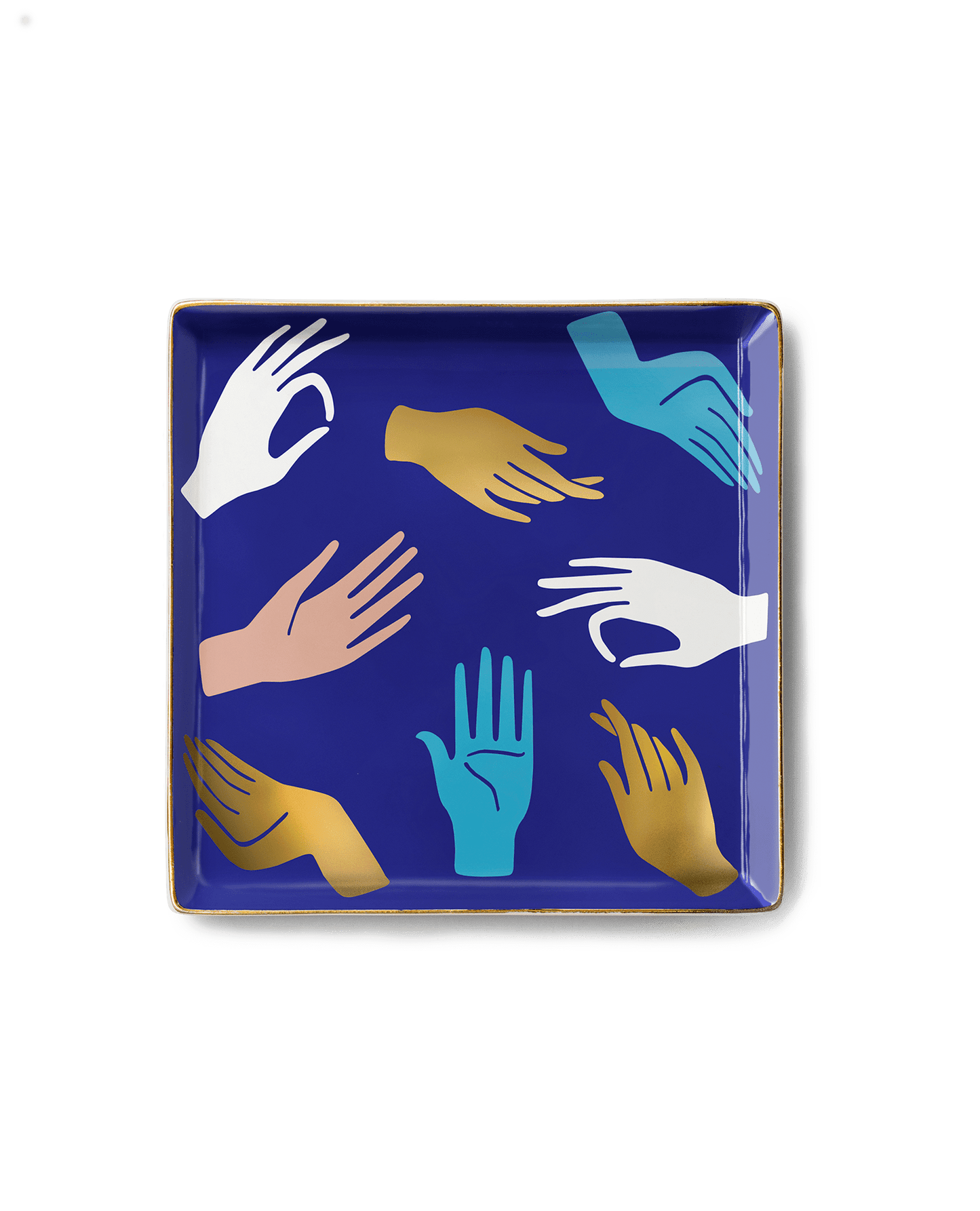 Ceramic Tray Hamsa Blue Plate