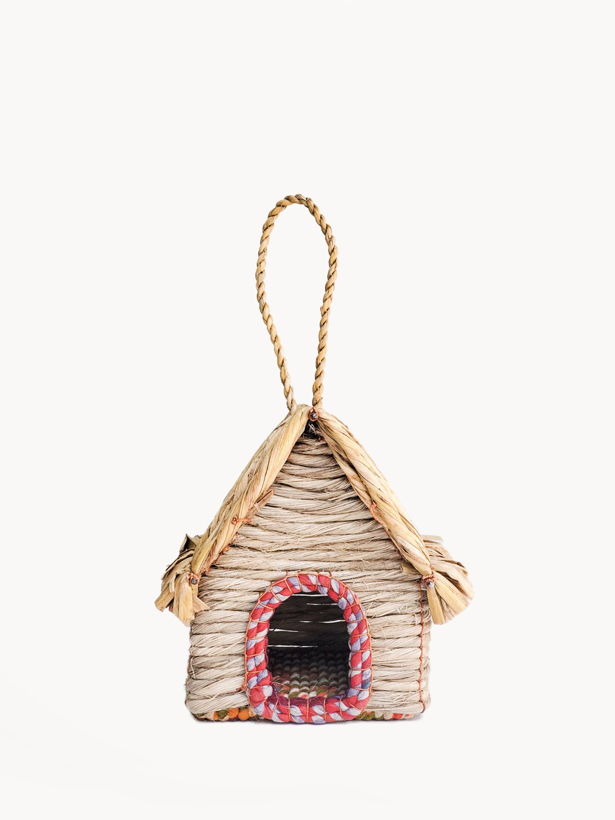 Seagrass and Recycled Sari Birdhouse Birdhouses Korissa Cabin