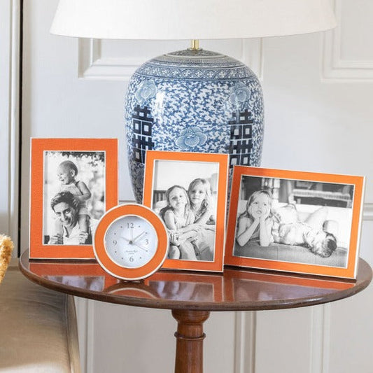 Orange & Silver Silent Alarm Clock