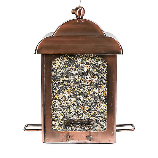 Perky-Pet® 365 Chalet Lantern Bird Feeder, Antique Copper, 10"