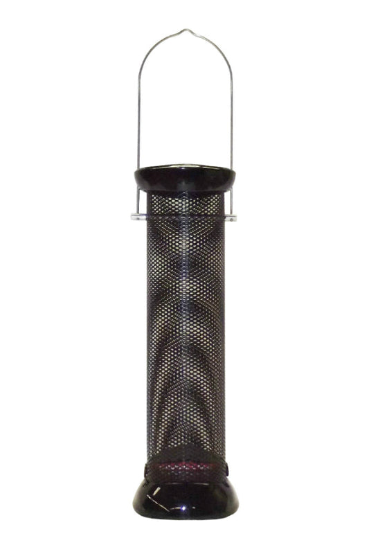 Droll Yankees® CC12FM Onyx Clever Clean Steel Mesh Tube Bird Feeder, 12"