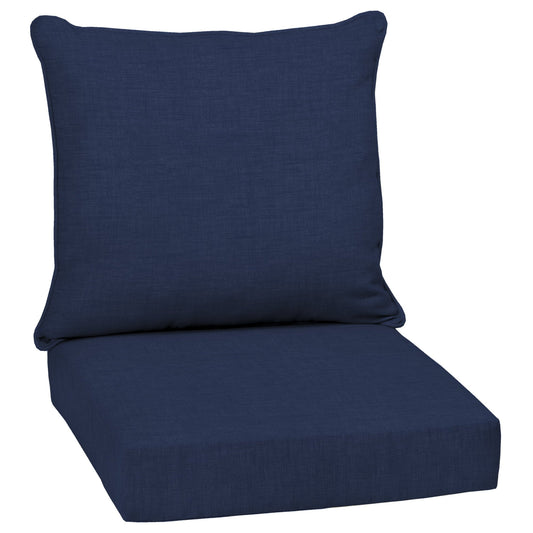 24" x 24" Outdoor Deep Seat Cushion Set, Sapphire Blue Leala
