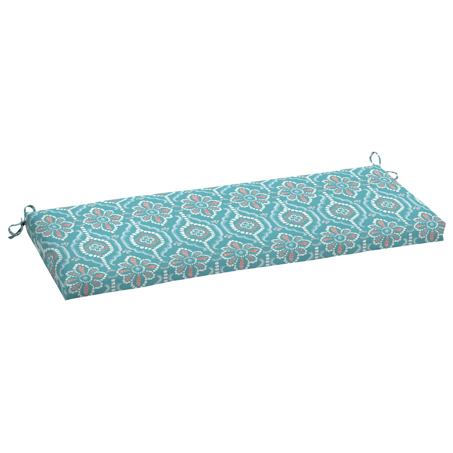 18" x 48" Outdoor Rectangle Seat Pad Bench Cushion, Marbella Tile
