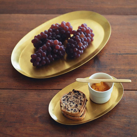 Fog Linen Brass Oval Plate