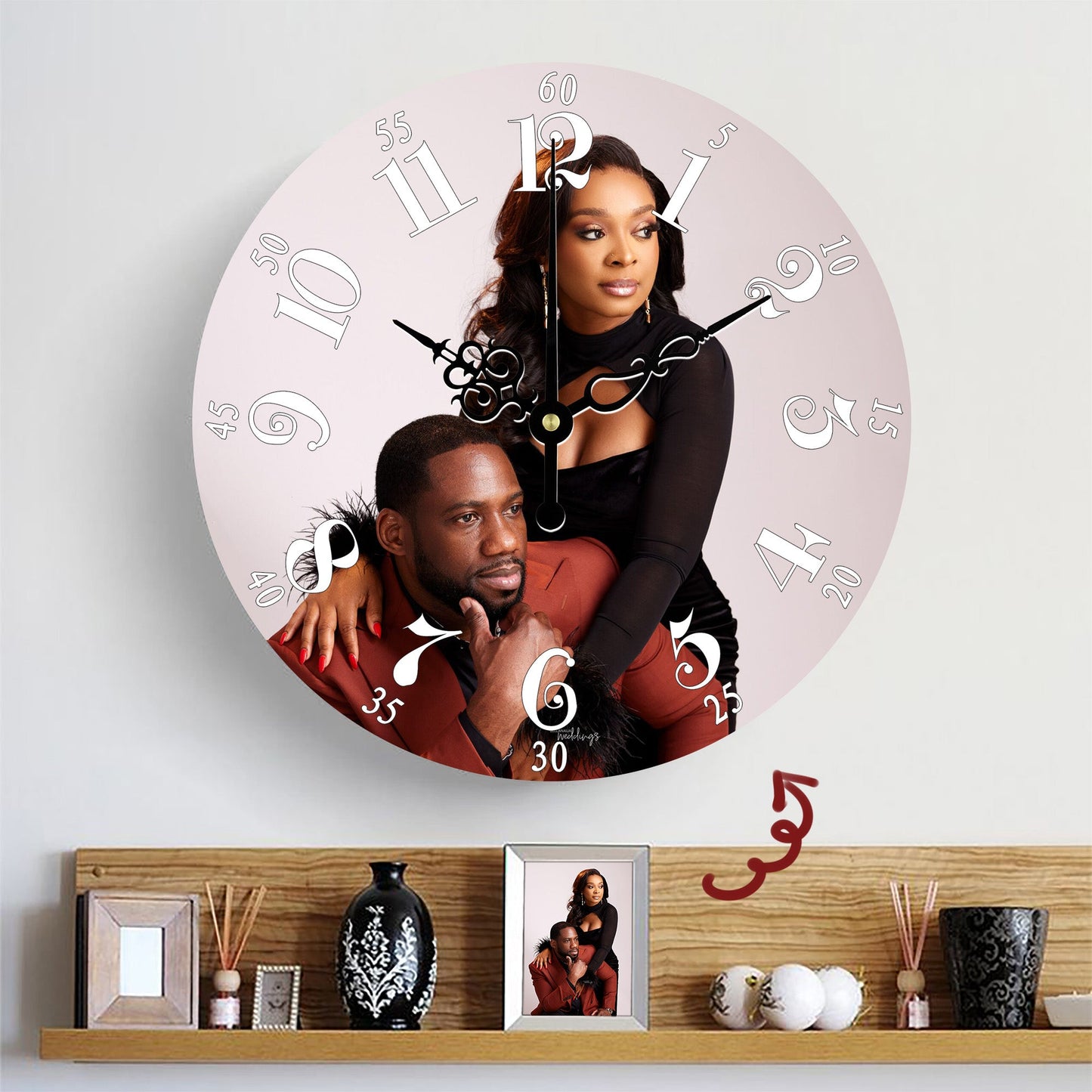 Custom Photo Wall Clock Round Clock For Home Keepsake Gift