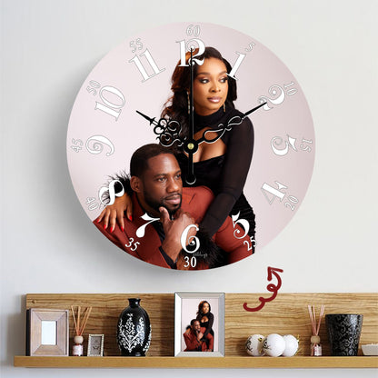 Custom Photo Wall Clock Round Clock For Home Keepsake Gift