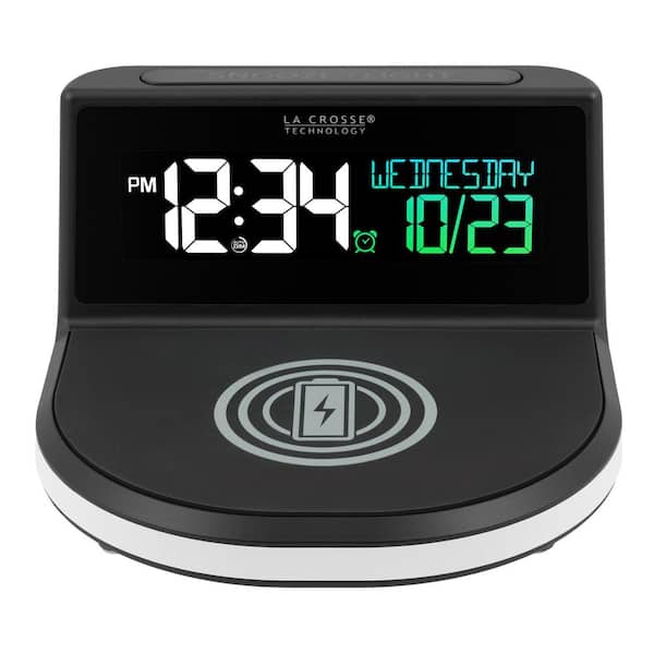 Wireless Charging Alarm Clock with Glowing Light Base