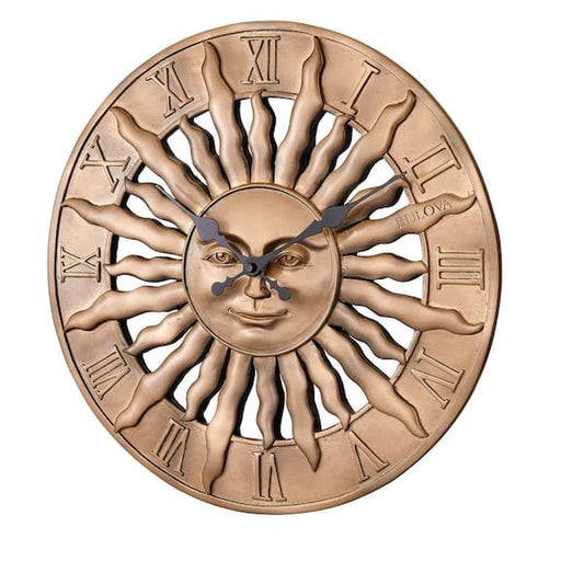 Wall Clock Indoor Outdoor 3-Dimensional Raised  Resin Case