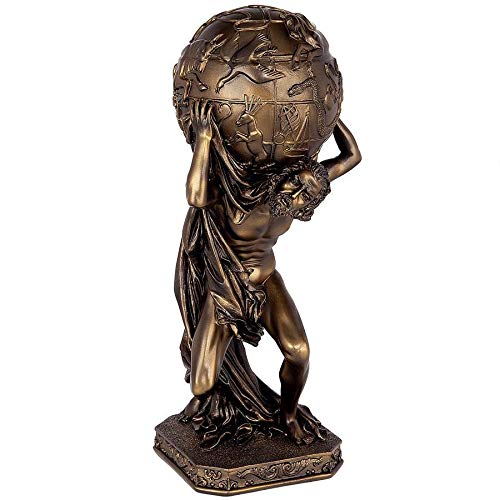 Atlas, Greek Titan Holding The Astronomy Globe Statue