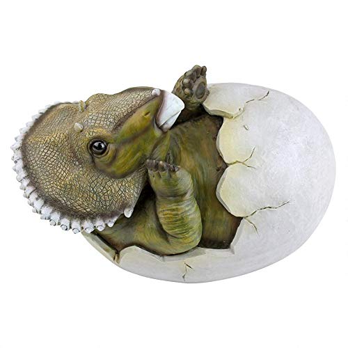 Baby Triceratops Dino Egg Statue