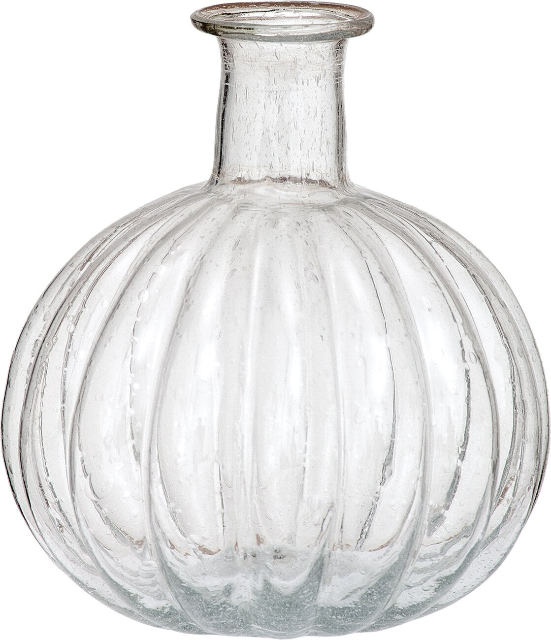 Clear Oceana Recycled Glass Pumpkin Vase