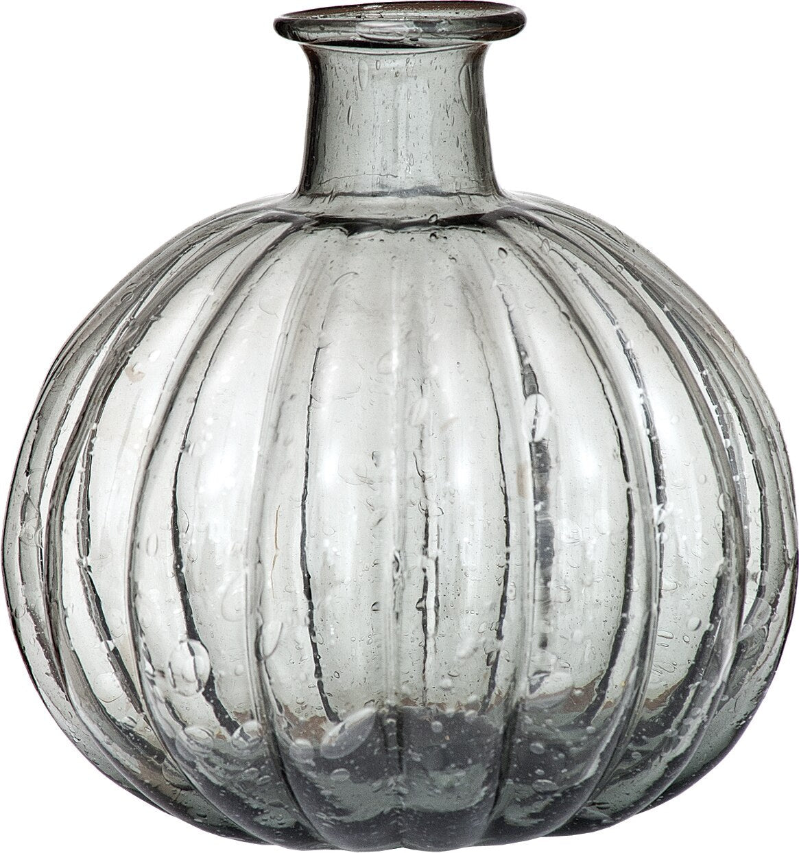 Charcoal Grey Oceana Recycled Glass Pumpkin Vase
