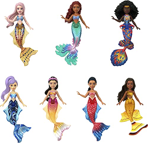 The Little Mermaid  Collection of 7 Mermaid Small Doll Set