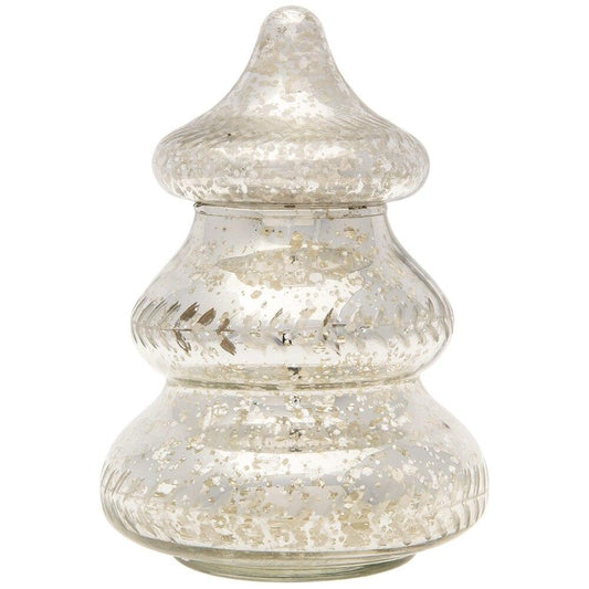 Silver Mercury Glass Tree Jar