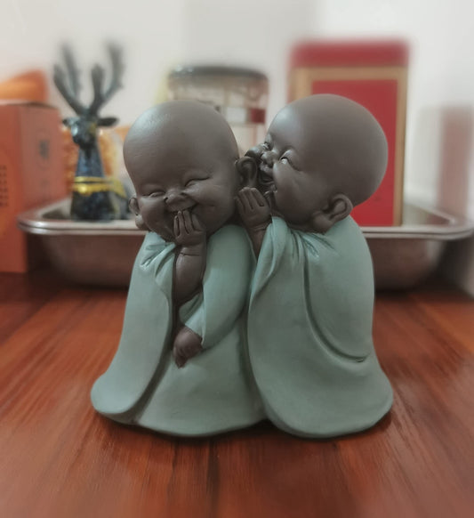 Siamese Laughing Buddha Statues Sculptures Hand-Carved Buddha Statue Buddhism