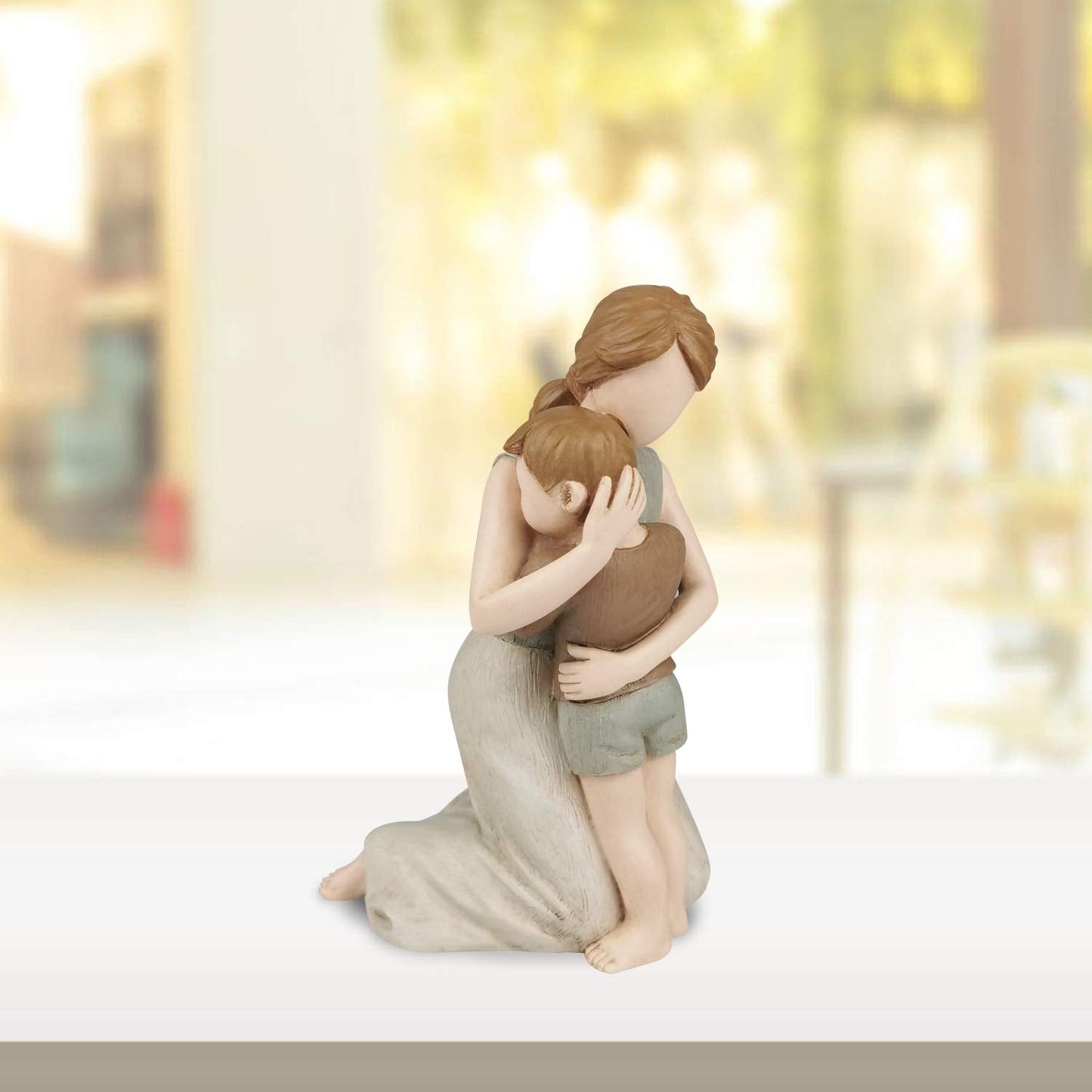Mother and Son Figurine Statues
