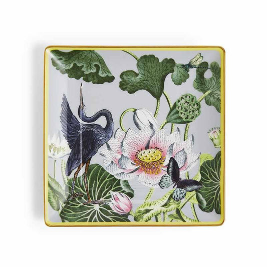 Wonderlust Waterlily Square Tray, 5.75" by Wedgwood