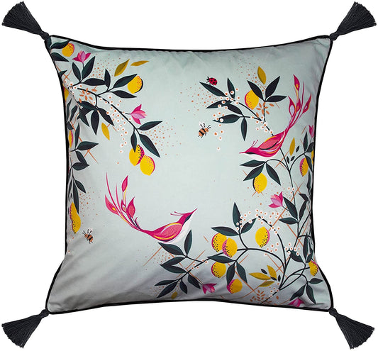 Sara Miller Bird Cushion Duck Egg 50cm x 50cm