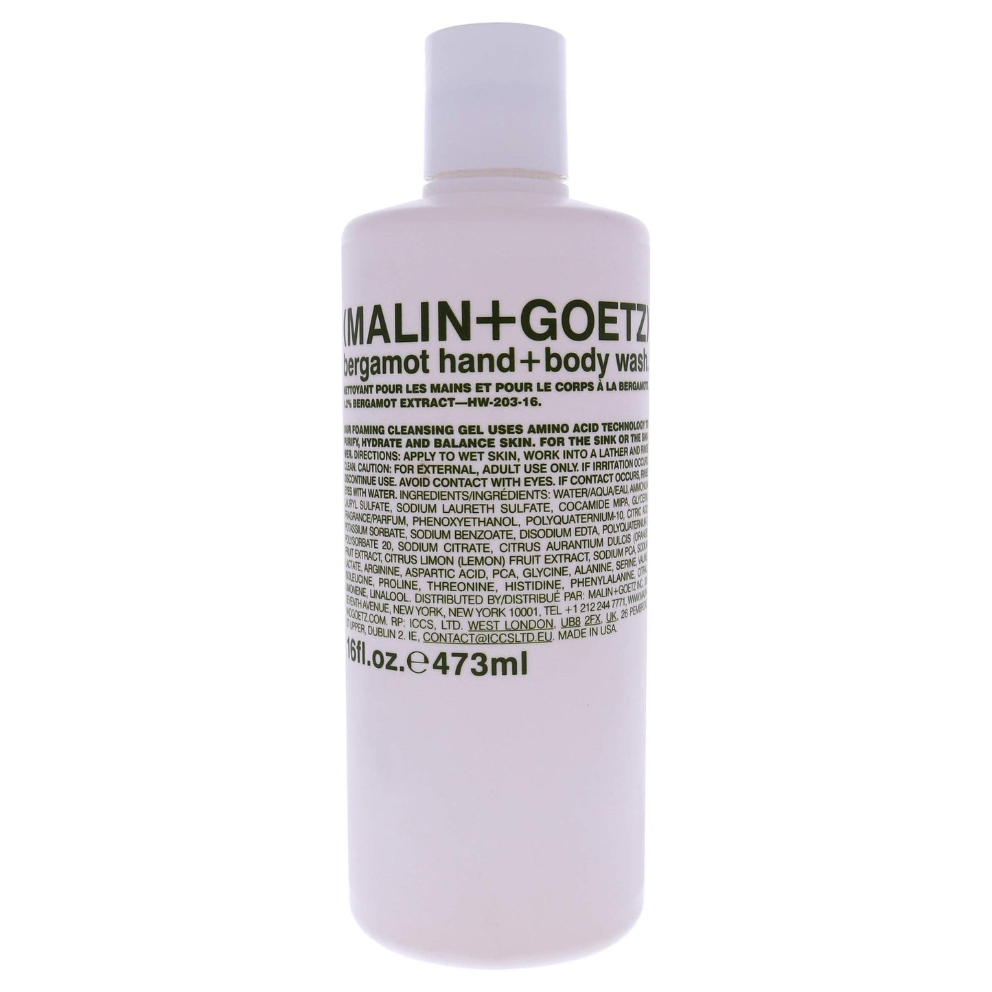 Malin + Goetz Essential Bergamot Hand + Body Wash—purifying, hydrating hand + body wash. natural ingredients for all skin types, soap for sensitive/dry skin. No stripping/ irritation. 16 Fl oz
