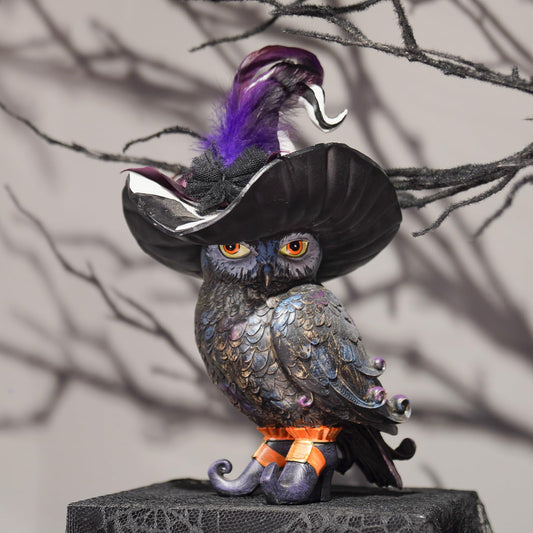 Owl Decor Halloween Decoration Indoor - Resin Black Owl Statues