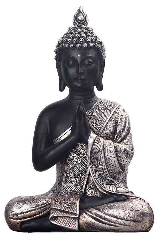 Seated Buddha Statue Buddhism Thai Meditating Home and Garden Decorative Sculpture
