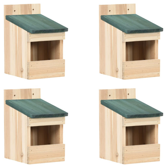 Bird Houses 4 Pcs 4.7&quot;X6.3&quot;X7.9&quot; Firwood
