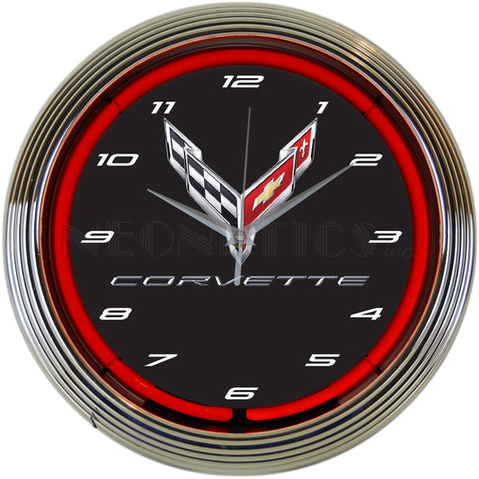 C8 Corvette Neon Wall Clock