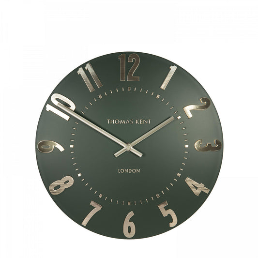 Thomas Kent Mulberry 12" Wall Clock Olive Green