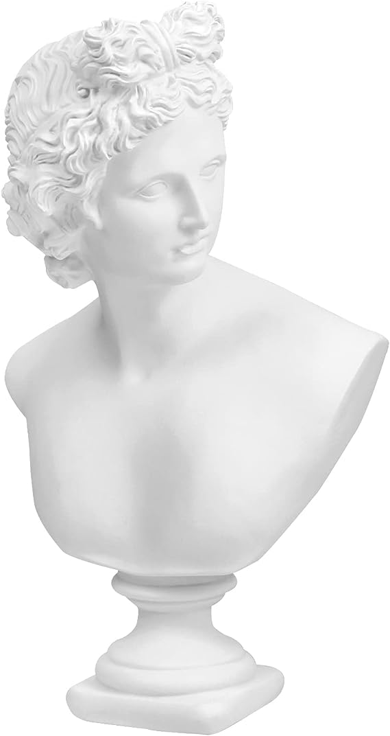12.5in Greek Statue of Diana, Classic Roman Bust Greek Mythology Sculpture