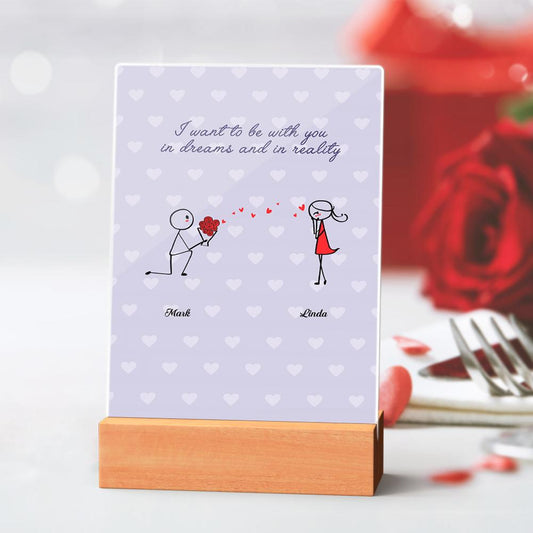 Customized Photo Decoration Stickman Decoration, Proposal Commemorative Gift, Valentine'S Day Gift, Acrylic Decoration With Base